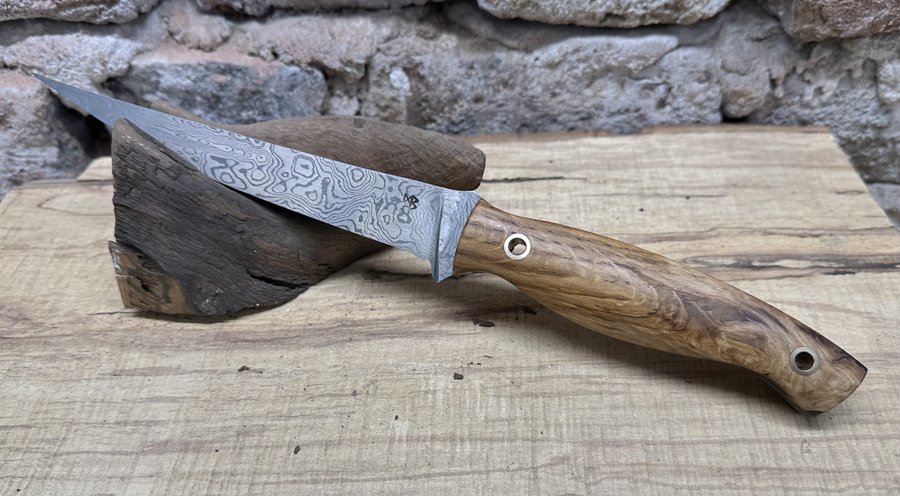 blaeserschmiede_fischmesser-wilder-damast_1 Damastmesser Schmiede Handwerk Handarbeit