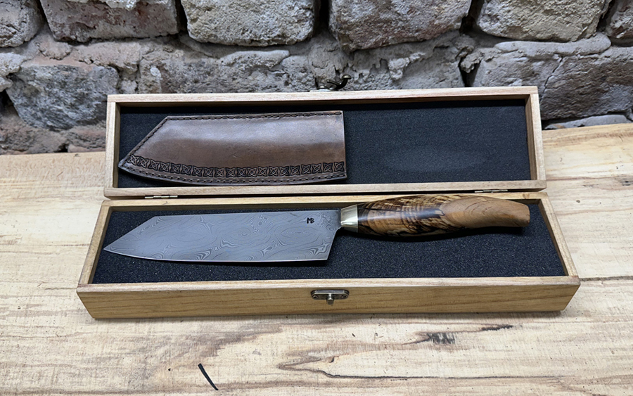 blaeserschmiede_fischmesser-wilder-damast_1 Damastmesser Schmiede Handwerk Handarbeit